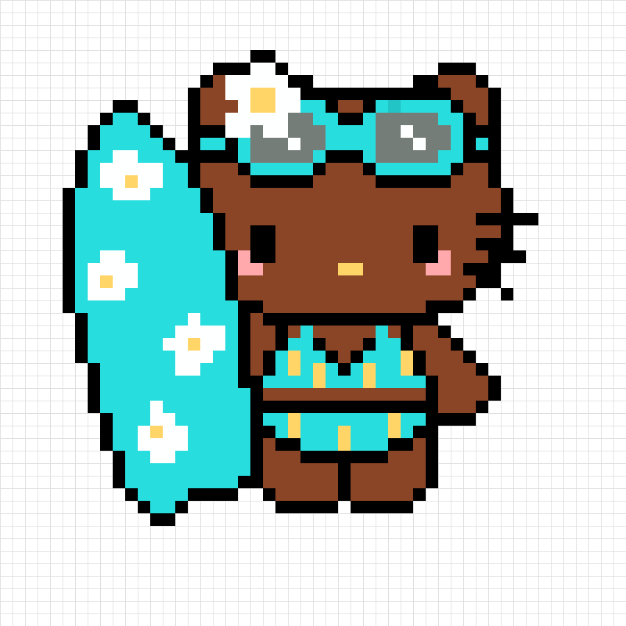 Surfboard Character Bead Pattern